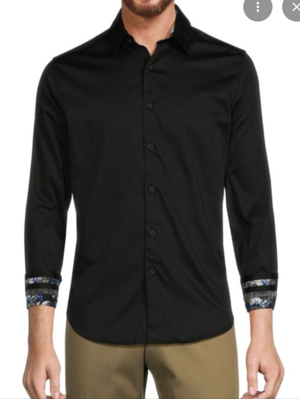 Robert Graham Rutherford Sport Shirt Long Sleeve Printed Cuff - Picture 1 of 7